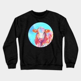 Whimsical Cow - Digital Illustration Crewneck Sweatshirt